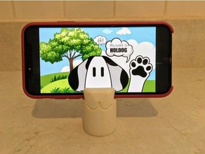 holdog mobile phone bottle conference holder photo stand support video 3d print model - Mito3D