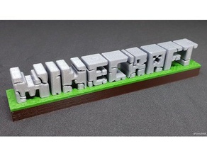 minecraft logo 3d des signes logos 3d print model - Mito3D
