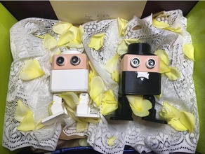 ingadiy ollidiy deux 3dprinted robots happylie mariés la robotique 3d print model - Mito3D