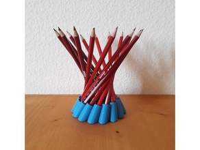 hiperboloid kalem tutucu ofis 3d geometri masa Organizatör hiperbolik ve çözümleri mathart pencilholder 3d print model - Mito3D