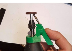 drill bit sharpener true relief angle v2 machine tools dremel attachment 3d print model - Mito3D