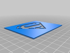 superman-Schablone Kunst tools angepasst 3d print model - Mito3D