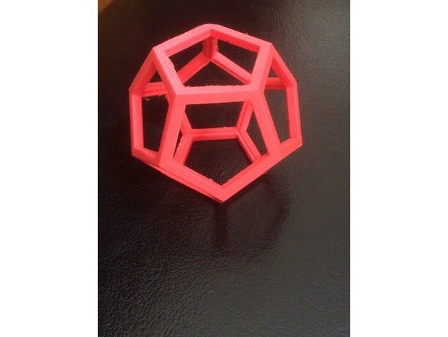 dodecahedron hollow math art fillet pentagon 3D print model - Mito3D