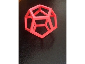 dodecaedro hollow per la matematica art raccordo pentagono 3d print model - Mito3D