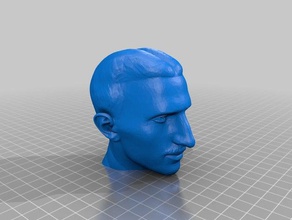 nikola tesla cabeza 3d la impresión buje bustos los auriculares busto 3d print model - Mito3D