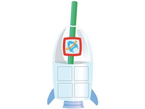 astroblast jouet de l'espace smoothie la coupe les jouets jeux pbs fusée sci-fi gratuite vaisseau spatial sprout 3d print model - Mito3D
