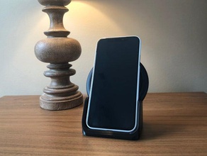 vertical iphone standdock mophie qi charge pad mobile charger 3d print model - Mito3D