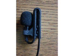 Revers mic t-shirt-clip audio Kabel-clip Mikrofon 3d print model - Mito3D