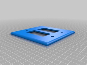 light switch cover dual decora lego lightswitch lightswitchcover plate 3d print model - Mito3D
