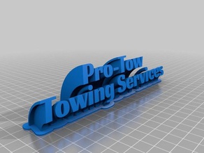 my customized sweeping 2-line name plate6549 office 3d print model - Mito3D