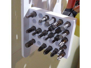 ikea skadis hex bit holder tools adapter board peg pegboard screwdriver 3d print model - Mito3D