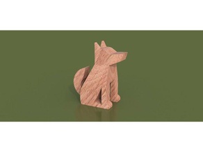 dog totem animals no support simple supportless wolf 3d print model - Mito3D