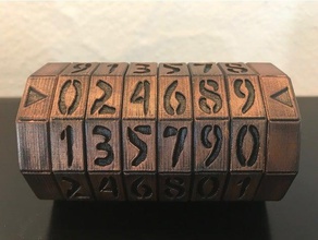 bambora numeri di codice del progetto cryptex mazebox puzzle 3d print model - Mito3D