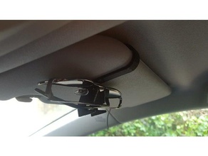 clip de suporte óculos outros carro viseira sol do titular pala 3d print model - Mito3D