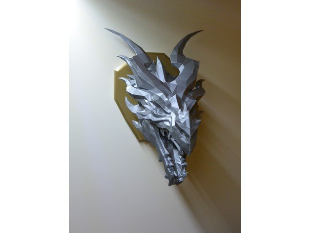 skyrim alduin dragon wall trophy creatures dragons item 3D print model - Mito3D