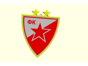 red star fc crest signs logos 3d print model - Mito3D