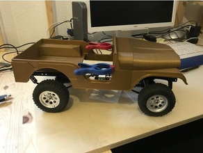 jeep cj 5 body karosserie 110 scx10 chassis rc vehicles 1 10 axial gelndewagen openrc car 3d print model - Mito3D