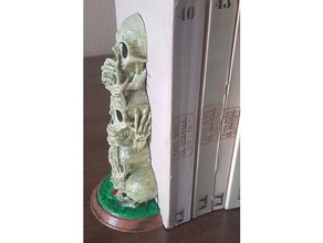 Schädel drei weisen Buchstütze Skulpturen 3d print model - Mito3D