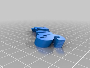 meine angepasste iamburnys v2text swazi Schlüsselanhänger 3d print model - Mito3D