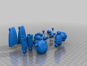 mega man action figure toys games 3d print model - Mito3D