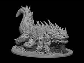 d&d basilisco en miniatura criaturas dungeons dragons de 28mm monstruo 3d print model - Mito3D