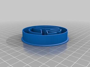 peace logo cookie cutter 3d printing 3d print model - Mito3D