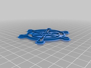 barco leme cortador de cookie 3d impressão 3d print model - Mito3D