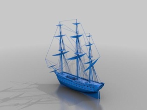 el hms le glorieux 1756 buques de línea modelos modelsailing 3d print model - Mito3D