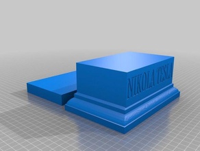 stampabile copia tesla standplinth solido 3d la stampa nikola zoccolo 3d print model - Mito3D
