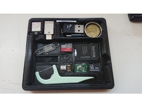 teknisyen cüzdan v6 pla optimize edilmiş aracı sahipleri kutuları 3d basılmıştır minimalist 3d print model - Mito3D