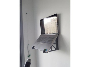 portatile, supporto da parete pieghevole office titolare portatile monte in piedi 3d print model - Mito3D