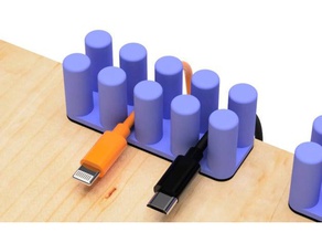 usb cable holder cylinder type 3d printing 3d print model - Mito3D