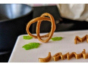 paramétrico de los anillos amor la boda 3d print model - Mito3D