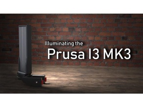 prusa i3 mk3 custom lighting 3d printer accessories led light macro prusamk3 3d print model - Mito3D