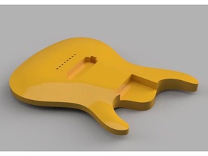 8 string guitar body music 3d print model - Mito3D