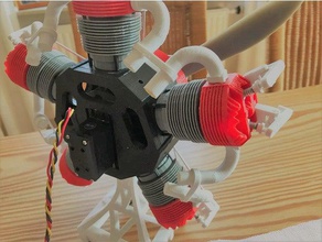 motorização de montagem mecânico brinquedos avião o motor engenharia radial ciência 3d print model - Mito3D