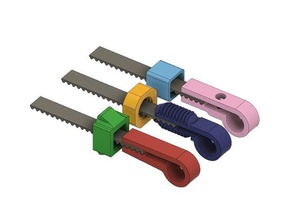 timing belt clamping clips 3d printer parts attachment gt2 clip locking 3d print model - Mito3D