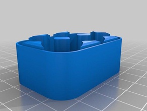 cr123 battery case 2x2 top containers customized 3d print model - Mito3D