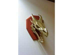 skyrim teschio di drago parete trofeo sculture i draghi dragonslayer montaggio a 3d print model - Mito3D