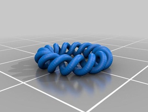 helicoidal torus matematik sanat 3d print model - Mito3D