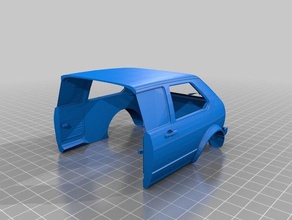 cuerpo de golf uno rc 124 vehículos shell coche escala modelo a 3d print model - Mito3D