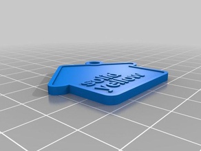 solid yellow keychains customized 3d print model - Mito3D