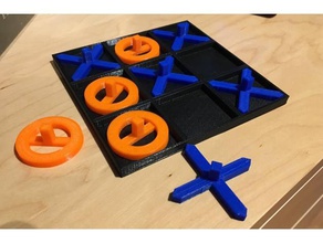 tic-tac-toe board pegs games 3d print model - Mito3D