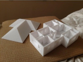 simple residencia de los edificios estructuras 3d print model - Mito3D