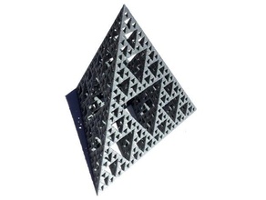 sierpinski tétraèdre taux de contraction 054369 les mathématiques art fractal ifs l'art triangle 3d print model - Mito3D