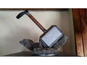 thor hammer 11 de la escala props 3d print model - Mito3D