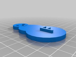Schneemann-Schlüsselbund Schlüsselanhänger Weihnachten 3d print model - Mito3D