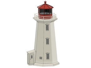 peggys cove phare des bâtiments les structures point de repère la nouvelle-écosse 3d print model - Mito3D