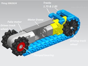 tank track - Spielzeug Spiele 3drobotics arduino 3d print model - Mito3D
