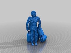 yeti his stolen gas containers sculptures 3d print model - Mito3D
